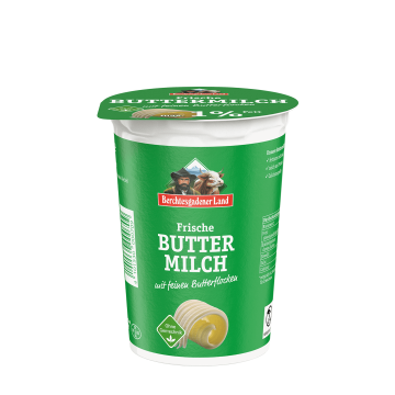 Frische Buttermilch, 500 g Becher mit Butterflocken