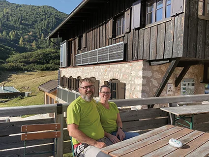 Hüttenwirte-Ehepaar Jessi und Udo Weidner von der Neuen Traunsteiner Hütte ziehen positive Bilanz