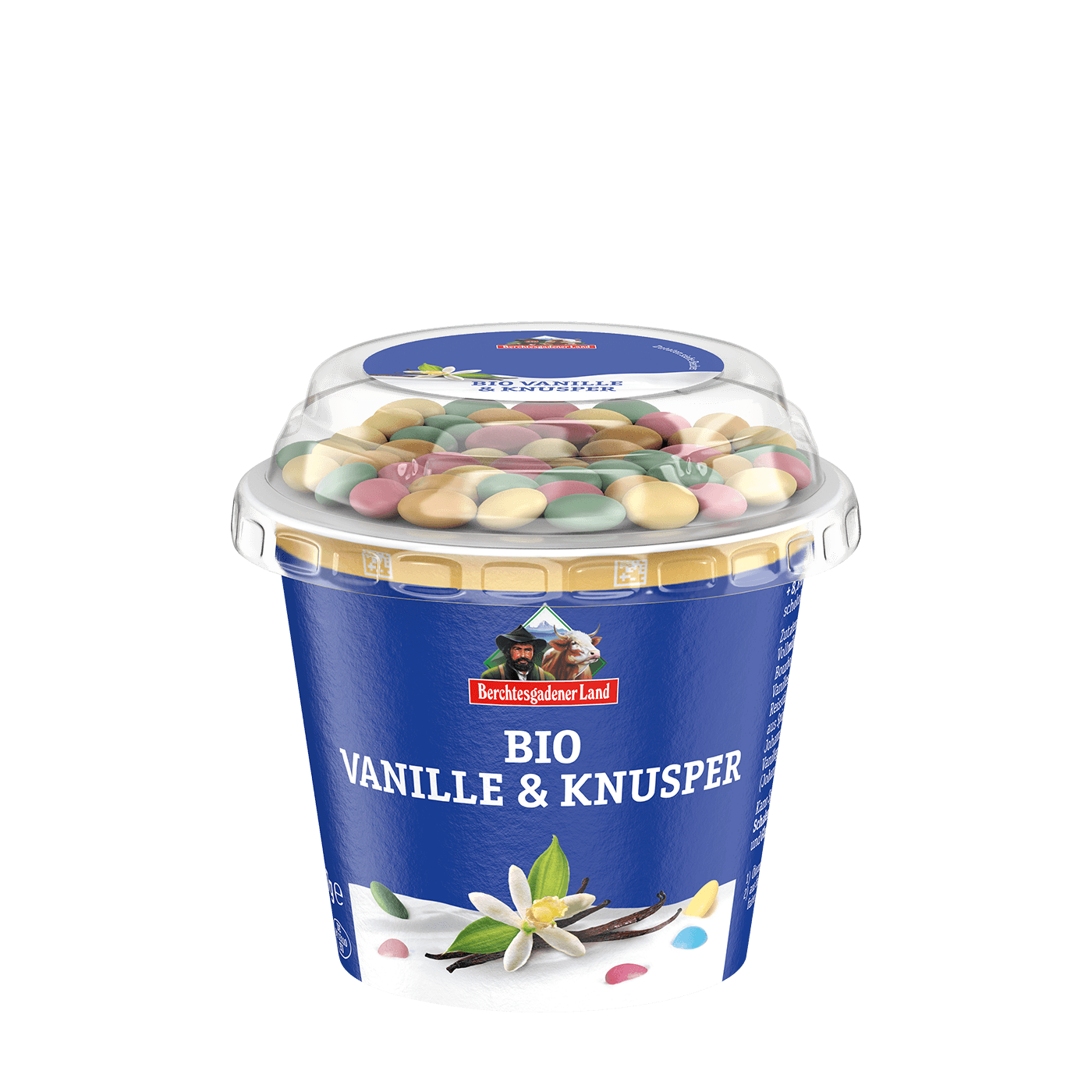Bio-Frucht&Knusper, 137 g Vasetto Vaniglia con lenticchie al cioccolato