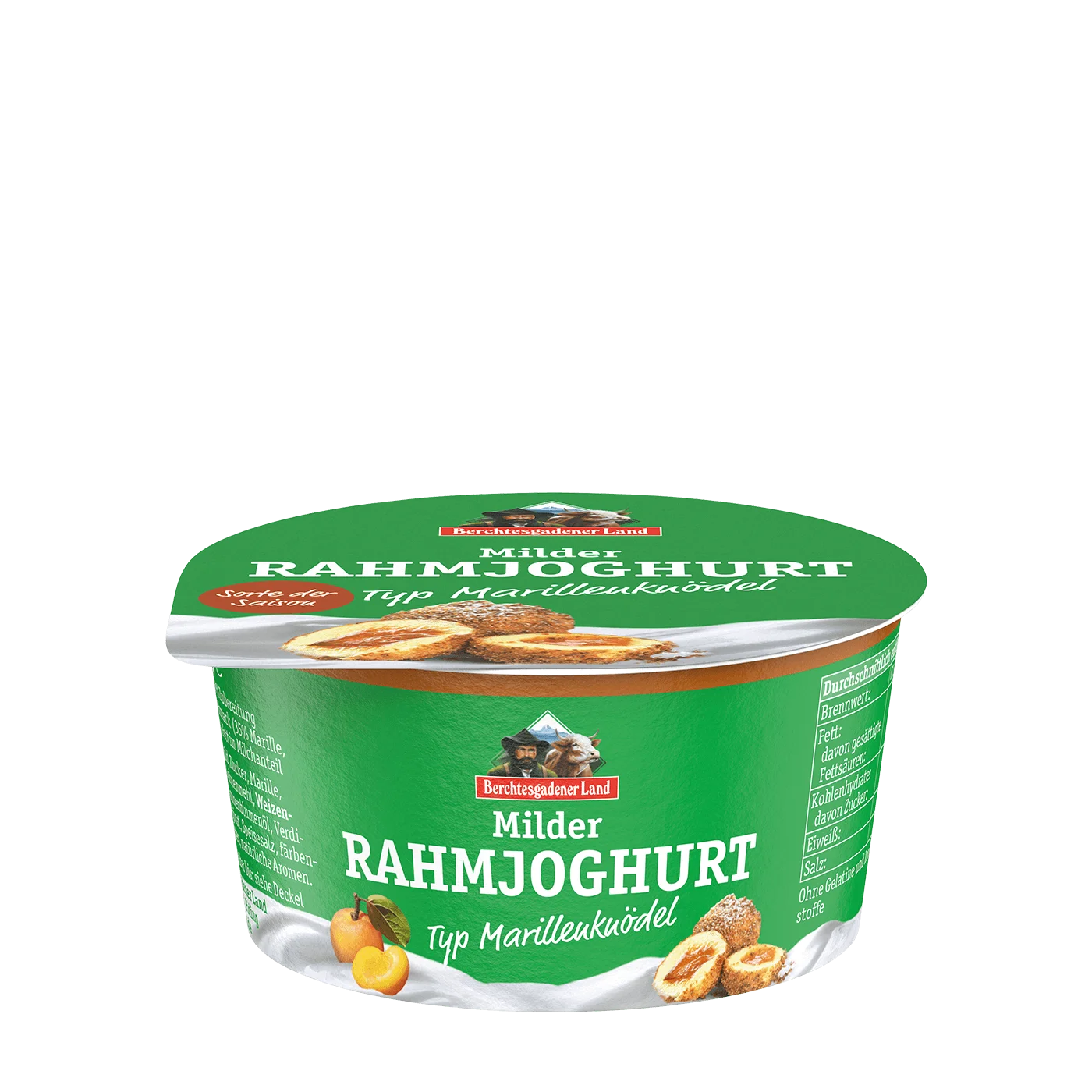 Milder Rahmjoghurt, 150 g Becher Typ Marillenknödel