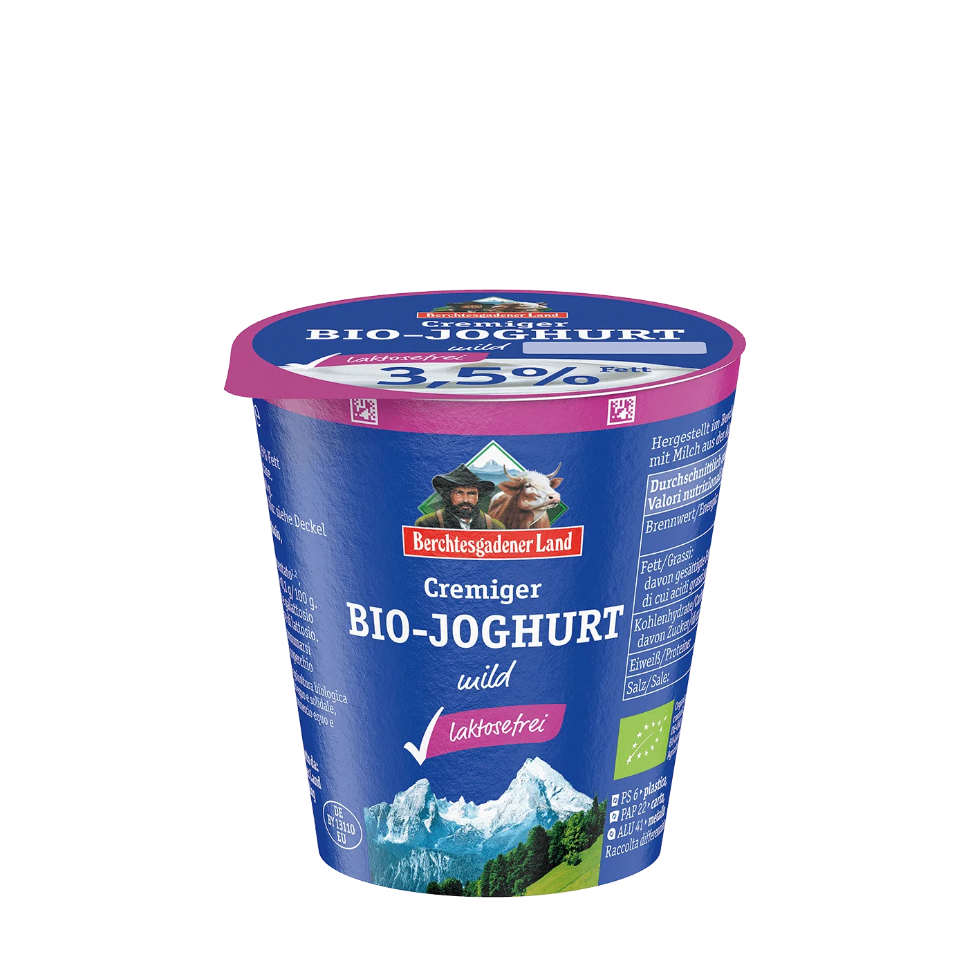 Bio Naturjoghurt laktosefrei, 150 g Becher 3,5 % Fett