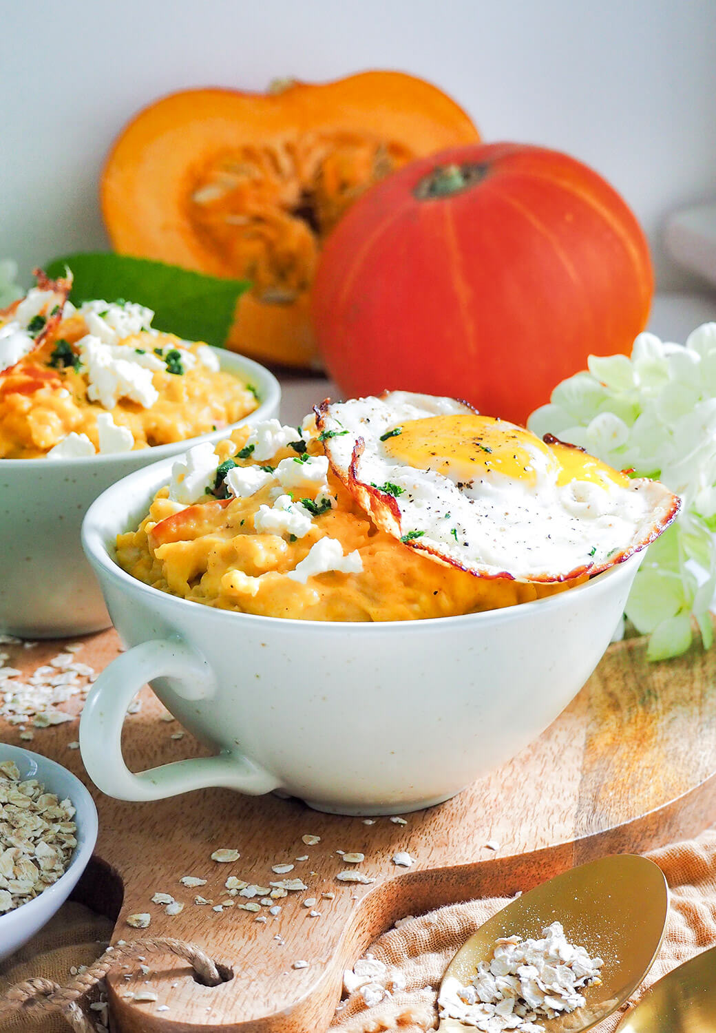 Herzhaftes High Protein Kürbis-Porridge 