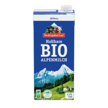 Haltbare Bio-Alpenmilch, 1 Liter Tetra Slim 1,5 % Fett