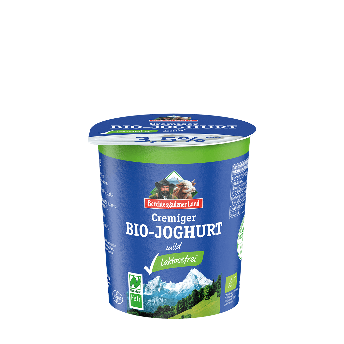 400 g Becher 3,5 % Fett - Bio Naturjoghurt laktosefrei - Naturjoghurt ...