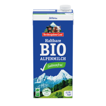 Haltbare Bio-Alpenmilch, laktosefrei, 1 Liter Tetra Slim 1,5 % Fett