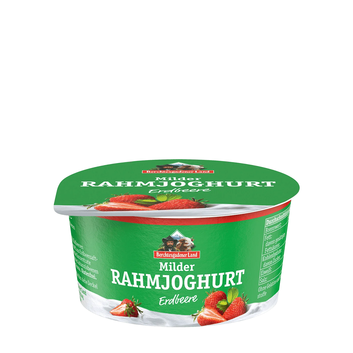 Milder Rahmjoghurt, 150 g Becher Erdbeere