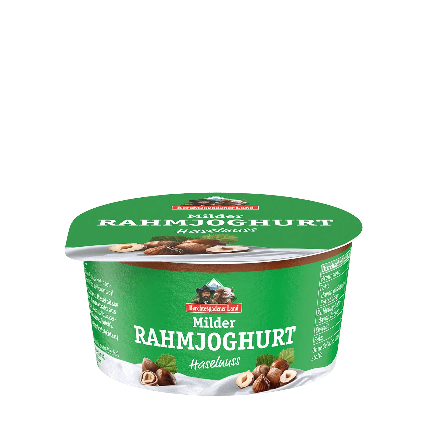 Milder Rahmjoghurt, 150 g Becher Haselnuss