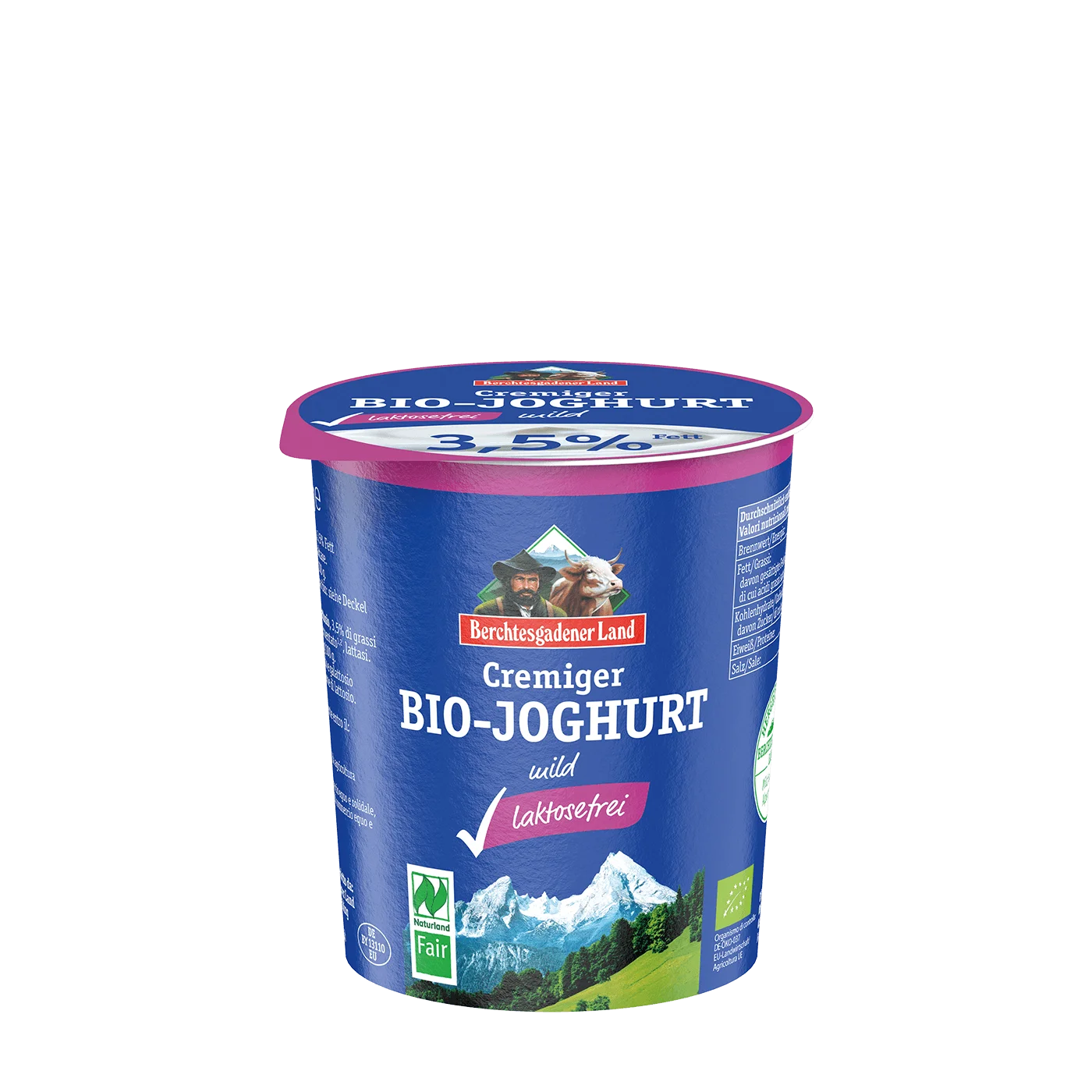 Bio Naturjoghurt laktosefrei, 400 g Becher 3,5 % Fett