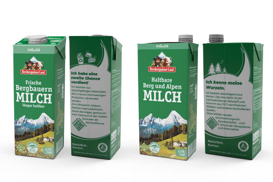 Milchpackungen als Umweltbotschafter