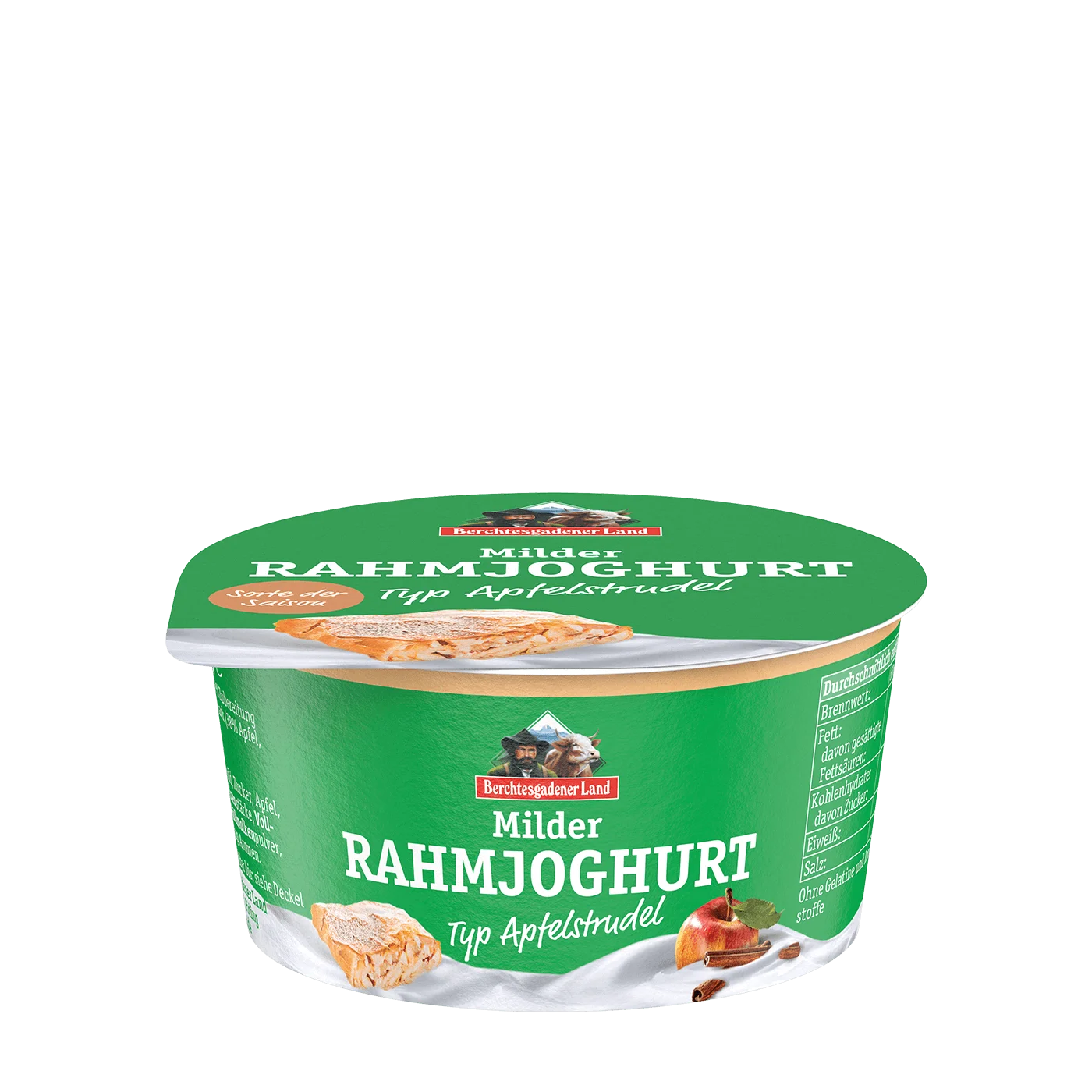 Milder Rahmjoghurt, 150 g Becher Typ Apfelstrudel