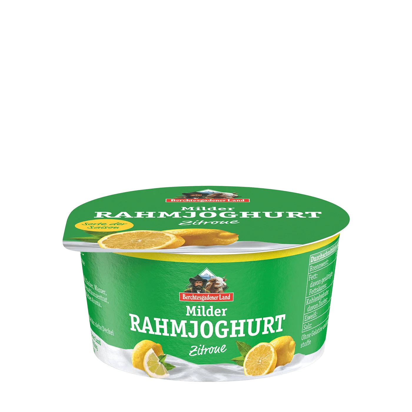 Milder Rahmjoghurt, 150 g Becher Zitrone