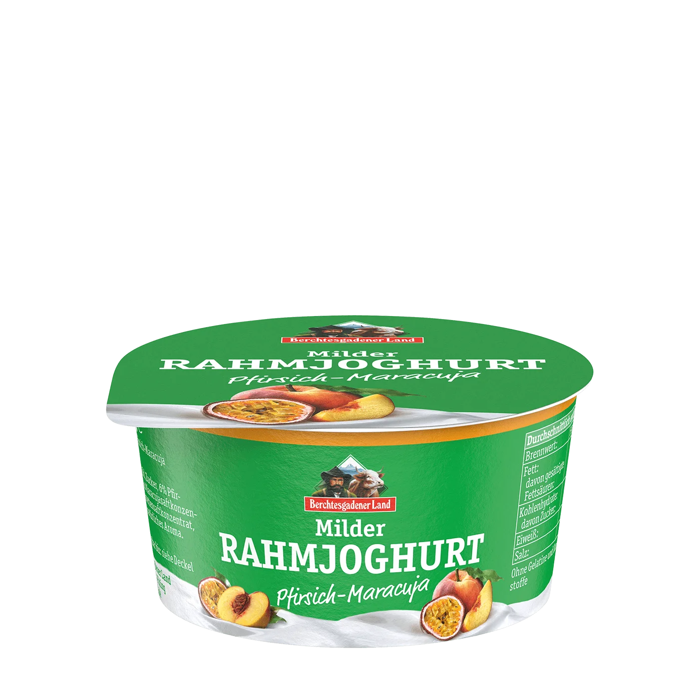 Milder Rahmjoghurt, 150 g Becher Pfirsich-Maracuja