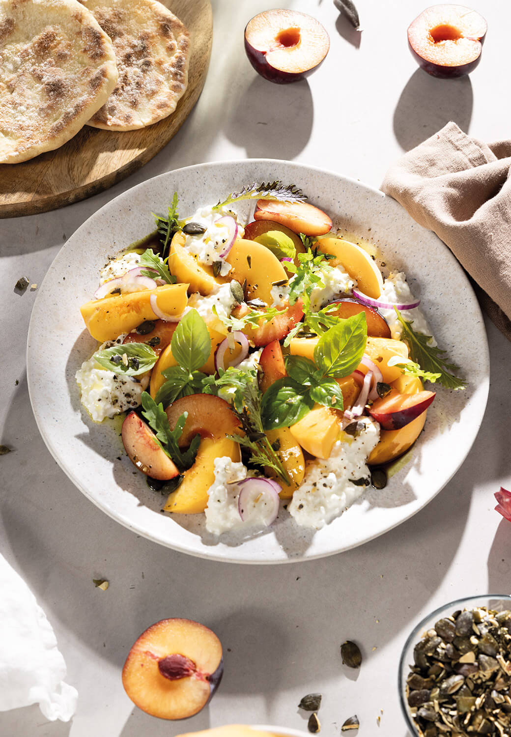 Pfirsich-Pflaumen-Salat