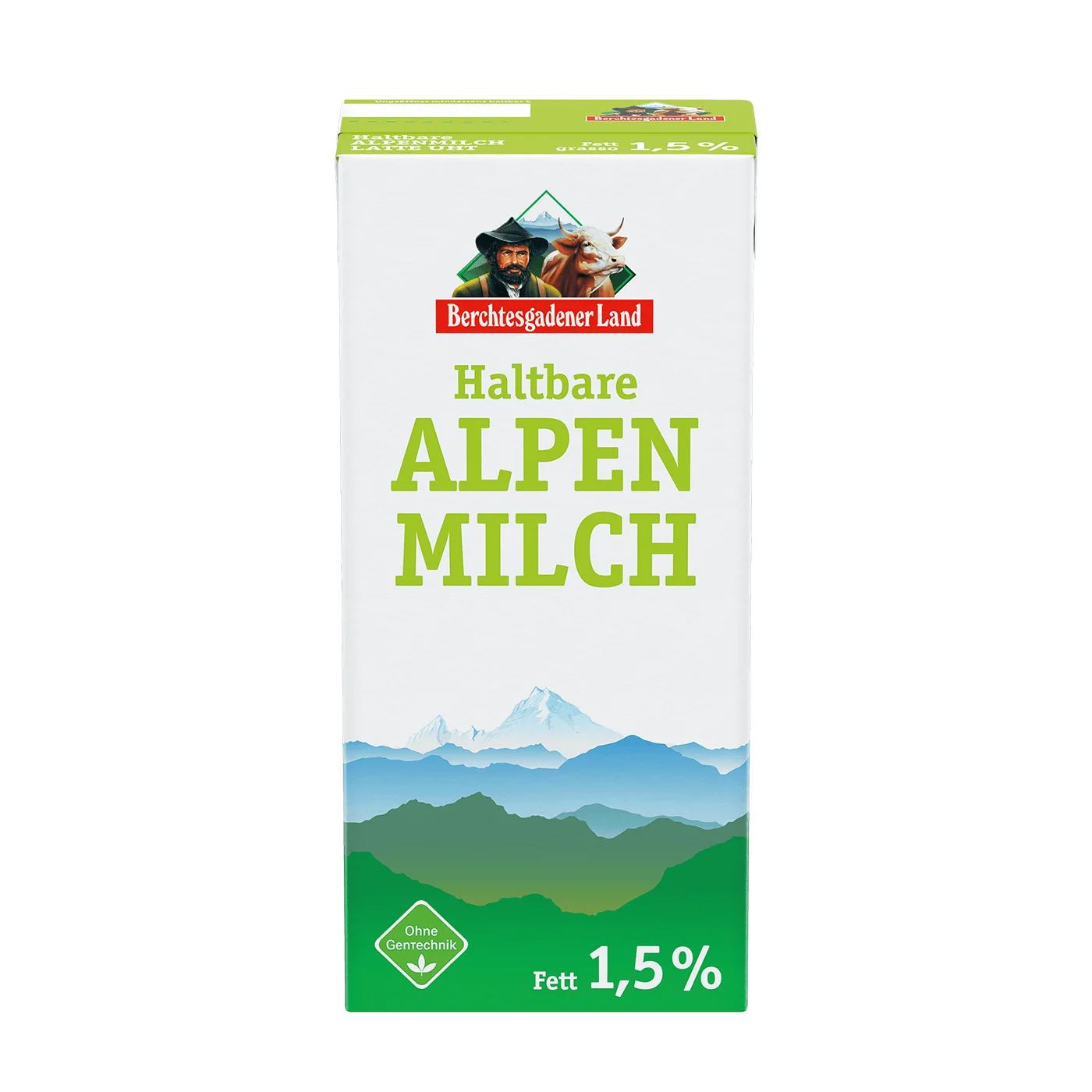 Haltbare Alpenmilch fettarm, 1 Liter Tetra Slim 1,5 % Fett