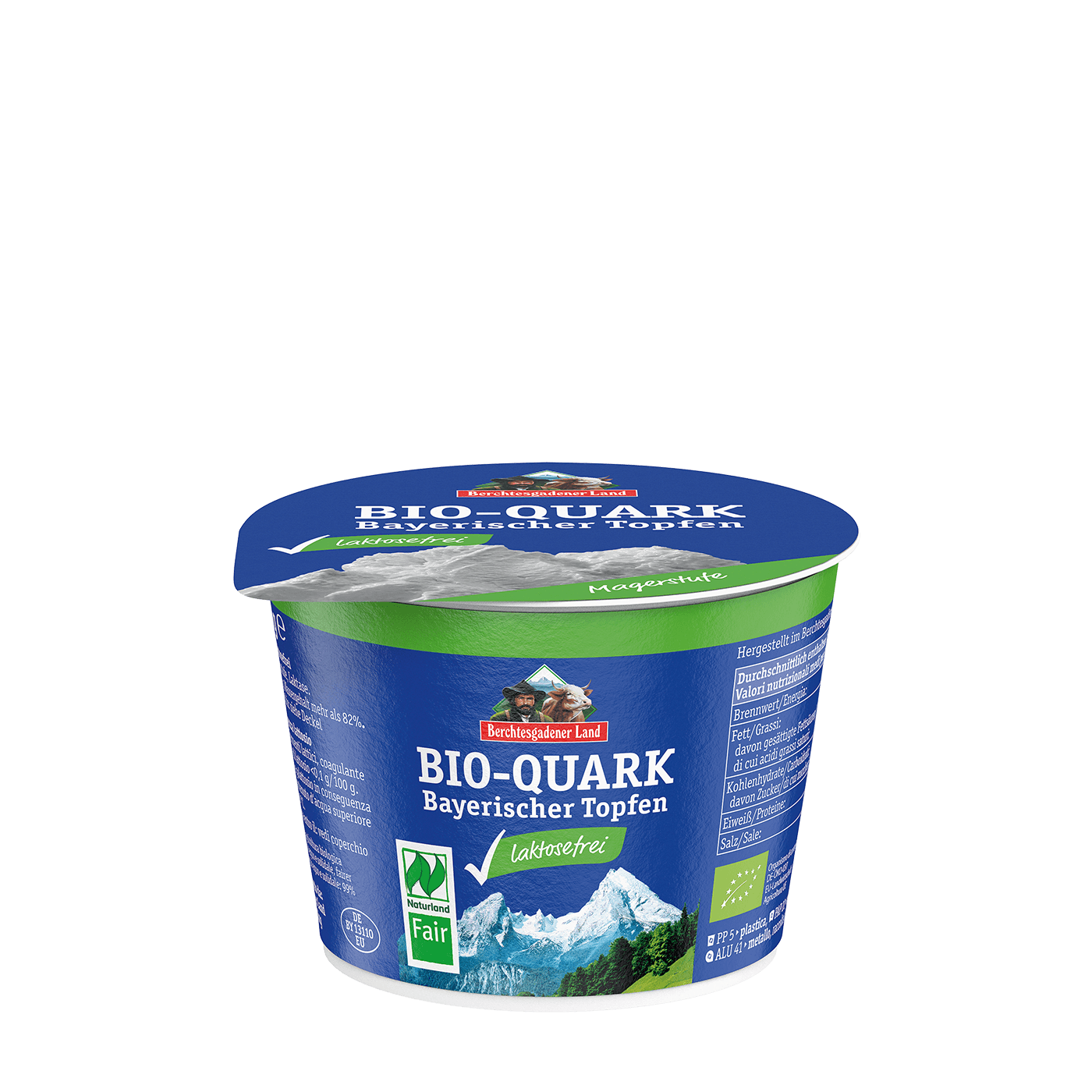 Organic quark low-fat, lactose-free, 250 g pot 10 % FMD