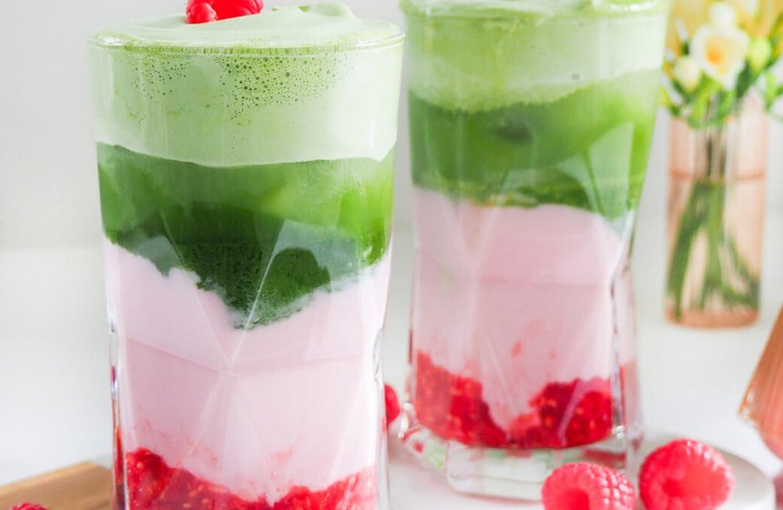 matcha-himbeer-kefir-mocktail
