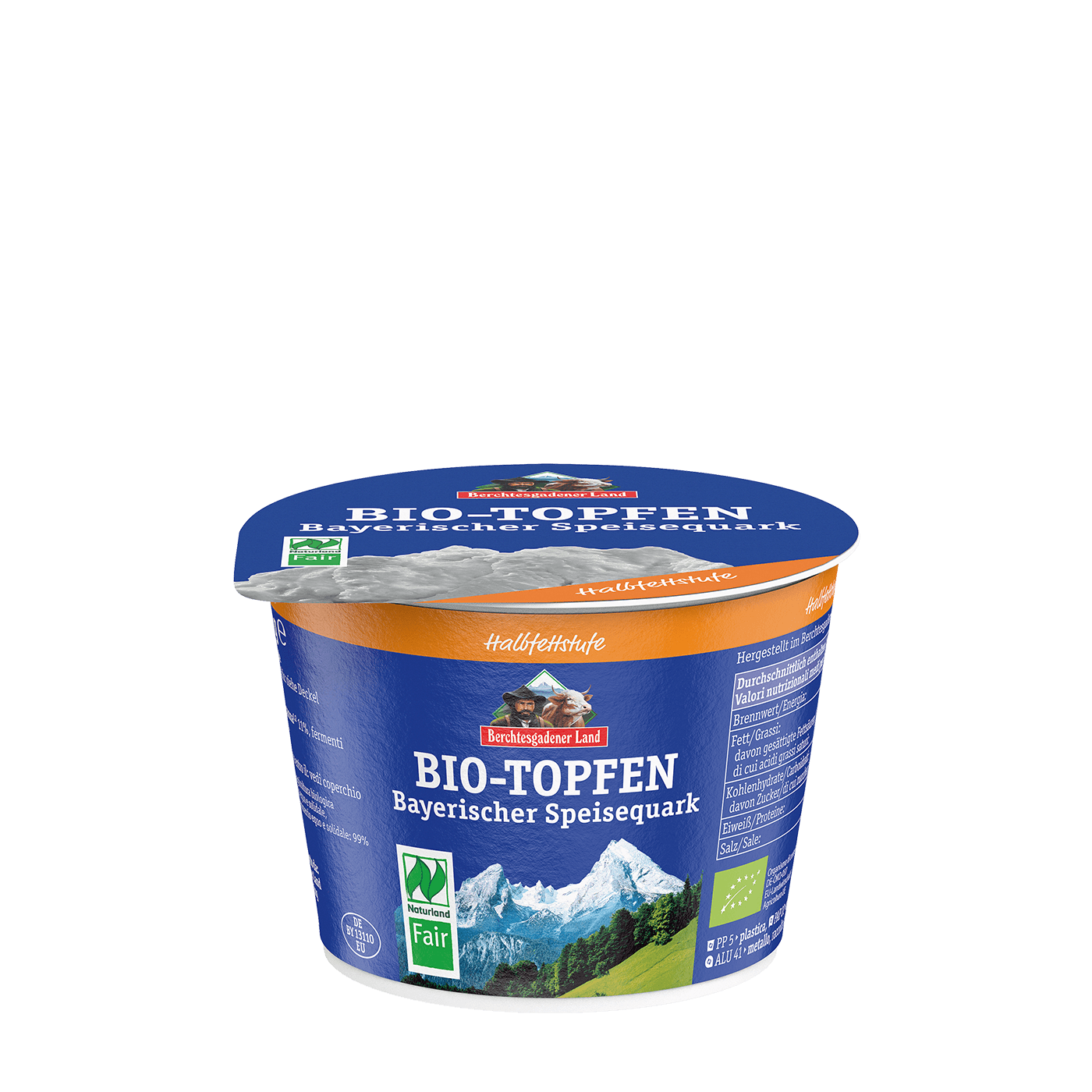 Formaggio cagliato biologico semigrasso, 250 g Vasetto 20 % di grassi sulla sostanza secca