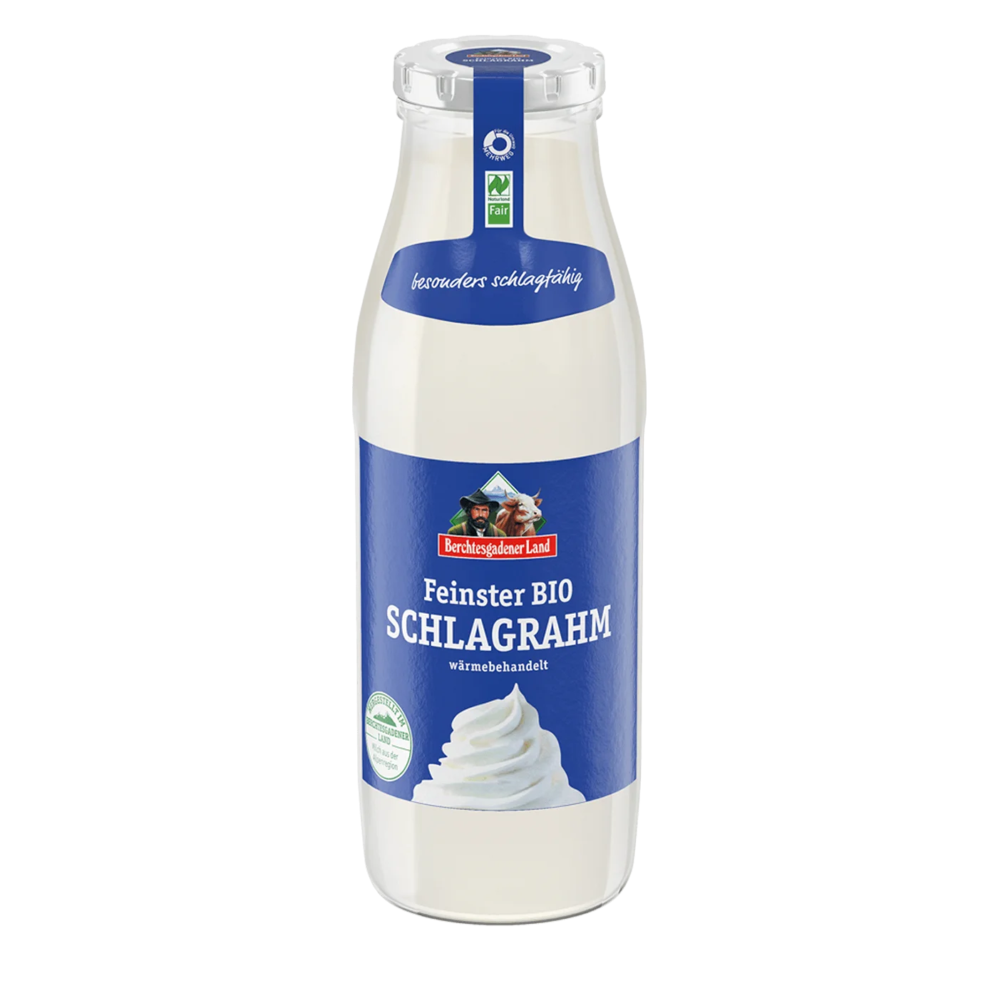 Feinster Bio-Schlagrahm, 500 g Mehrwegflasche