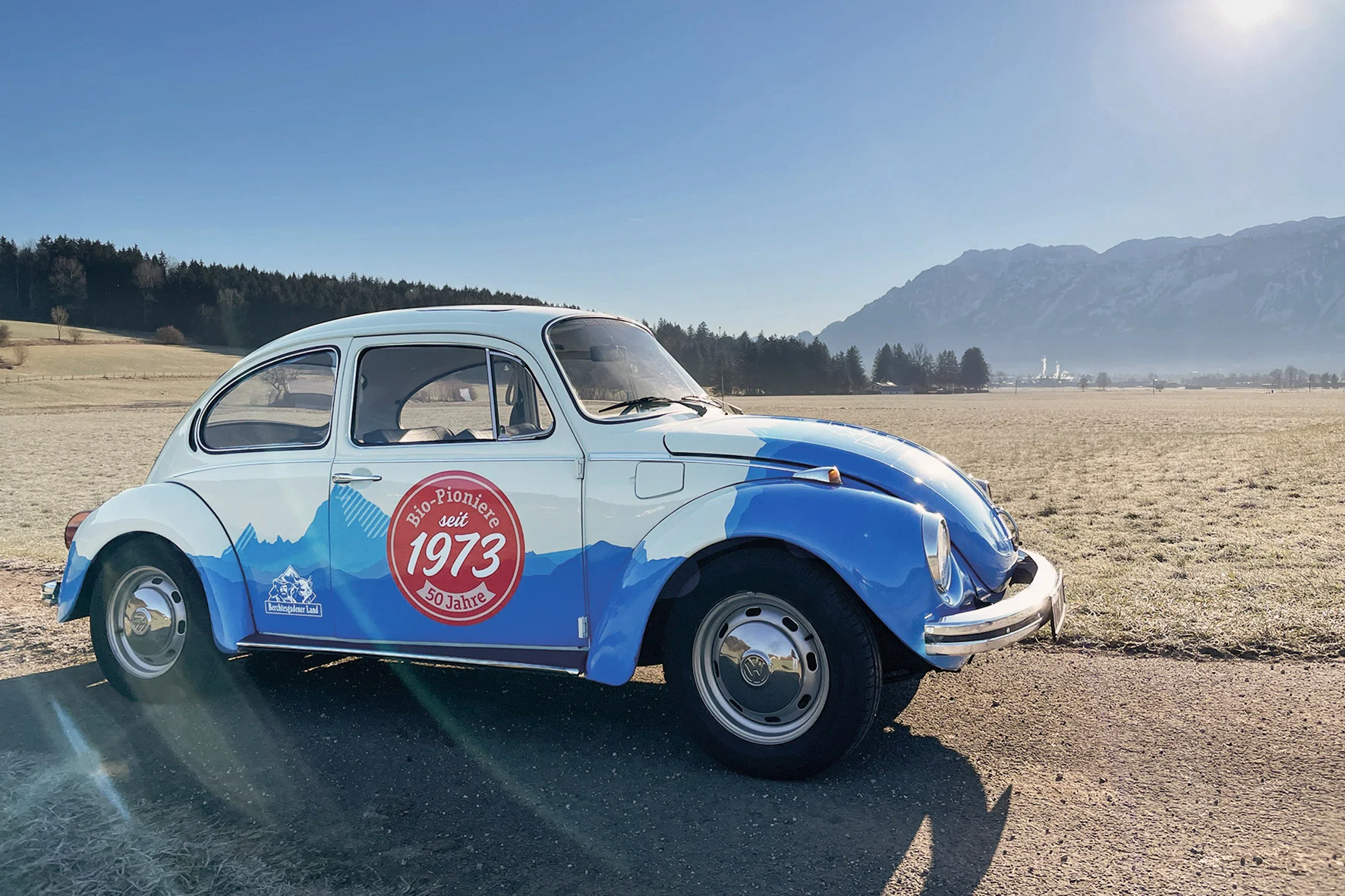Jubiläums-Kampagne der ersten Bio-Molkerei Berchtesgadener Land - Bio-Alpenmilch im Retro-Look