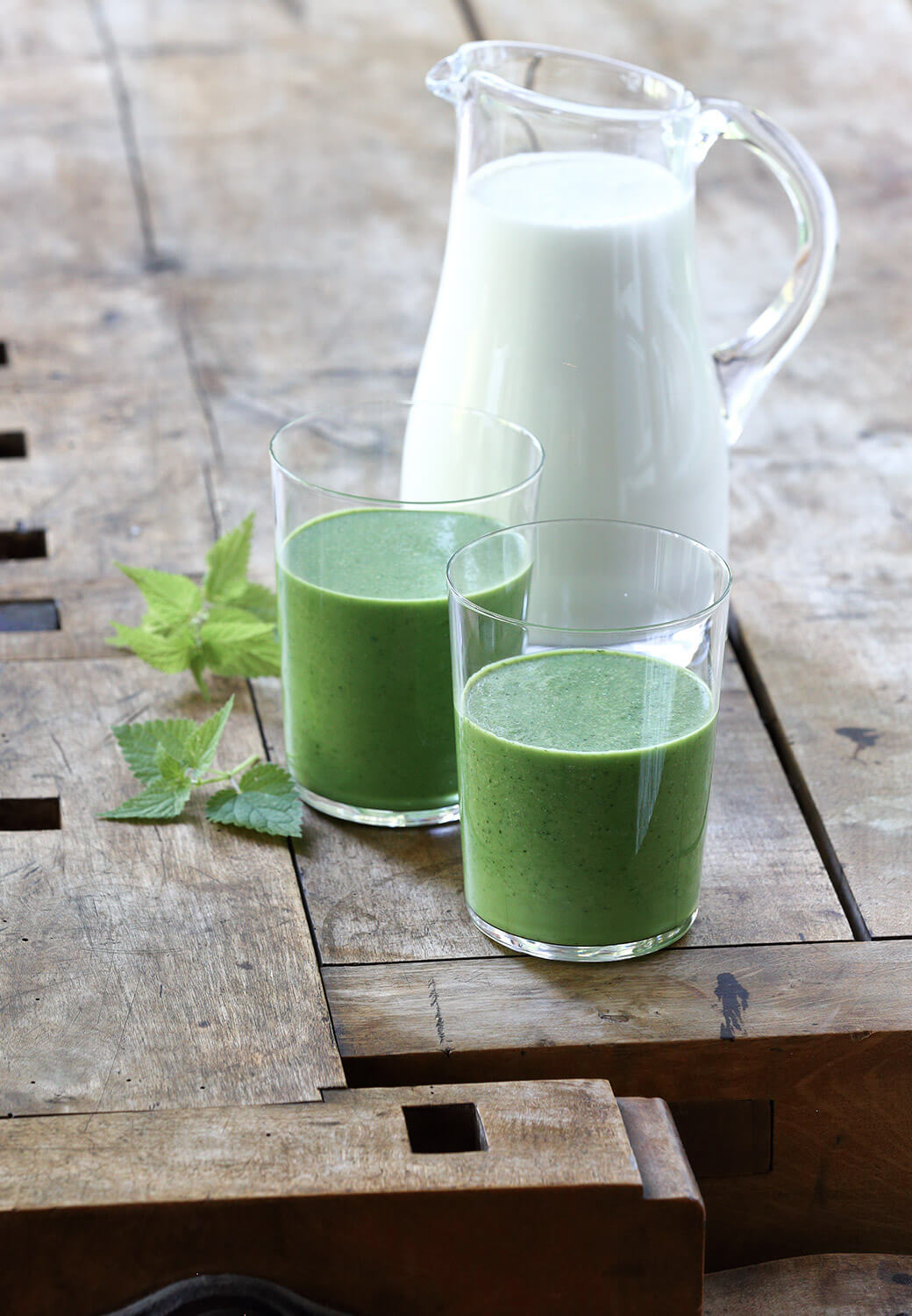 Waldmeister-Apfel-Spinat-Milch