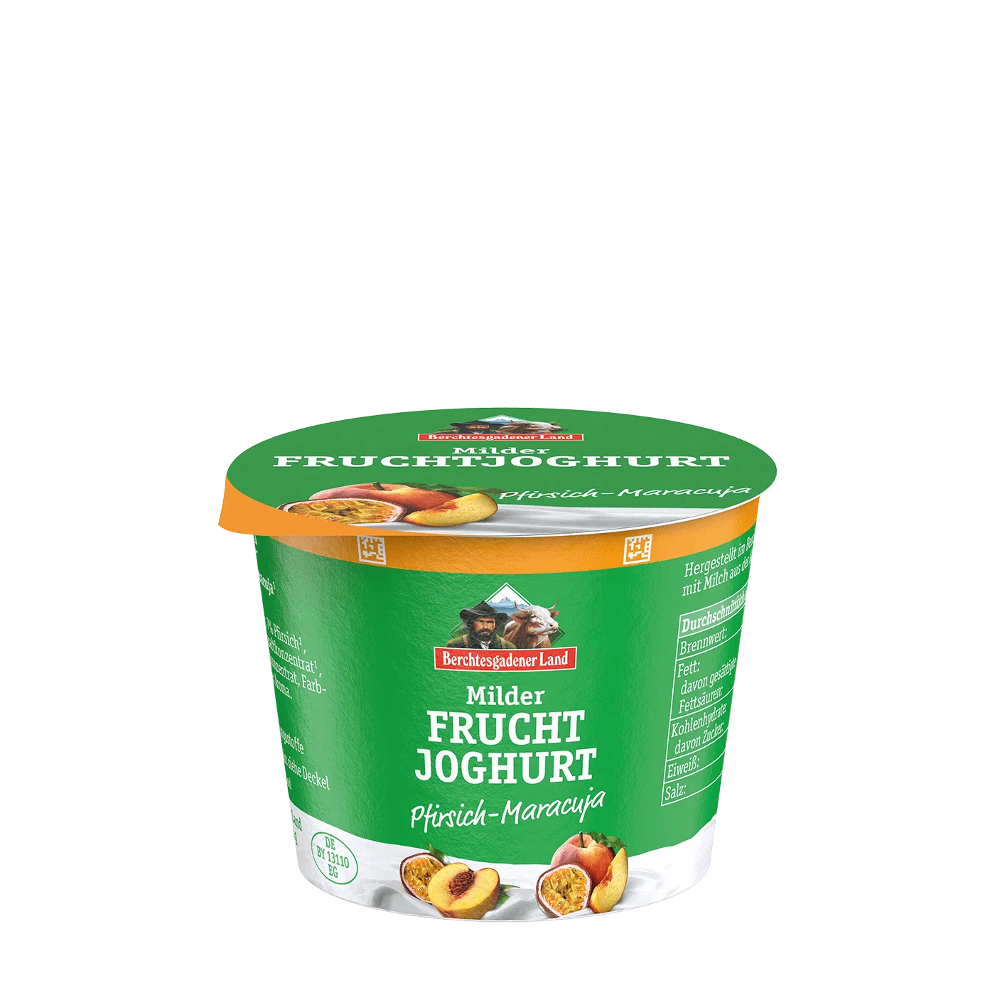 Milder Fruchtjoghurt, 100 g Becher Pfirsich-Maracuja