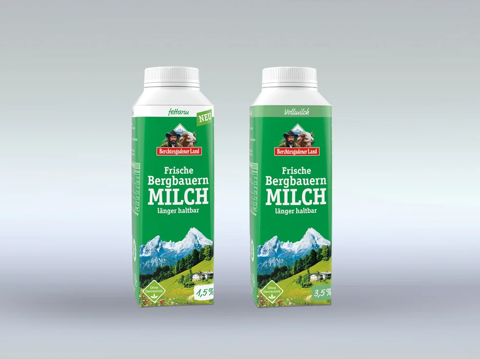 400ml Bergbauernmilch ideal für Singlehaushalte sowie to go für Schule und Sport