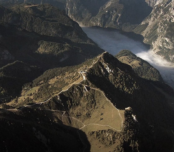 Almabtrieb von der auf 618 Meter gelegenen Fischunkelalm auf das über 800 Meter hoch gelegene Grafllehen