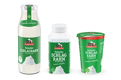 Molkerei Berchtesgadener Land informiert Verbraucher über nachwachsende Rohstoffe, CO2-Bilanz und Recyclingkreisläufe auf den Milchpackungen