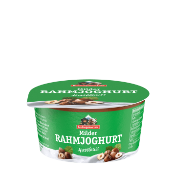 Milder Rahmjoghurt, 150 g Becher Haselnuss