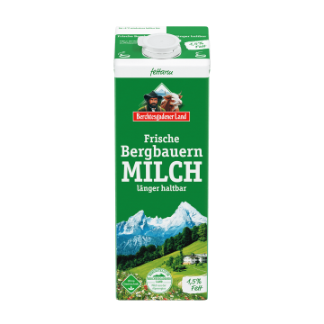 Frische Bergbauern-Milch, länger haltbar, 1 Liter Tetra Edge 1,5 % Fett