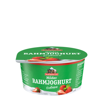 Milder Rahmjoghurt, 150 g Becher Erdbeere