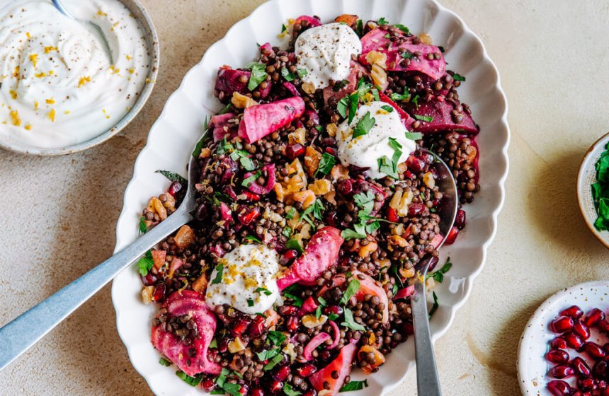 linsensalat mit skyr