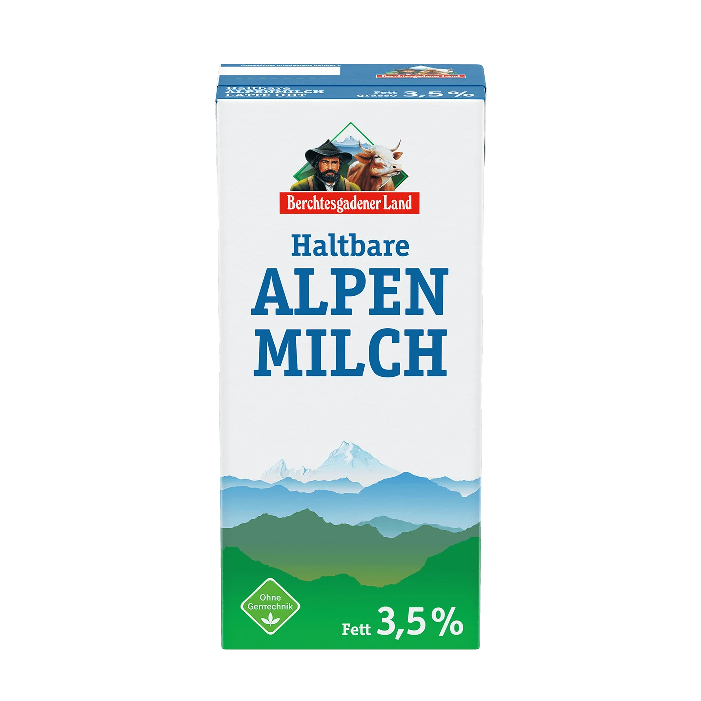 Haltbare Alpenmilch, 1 Liter Tetra Slim 3,5 % Fett