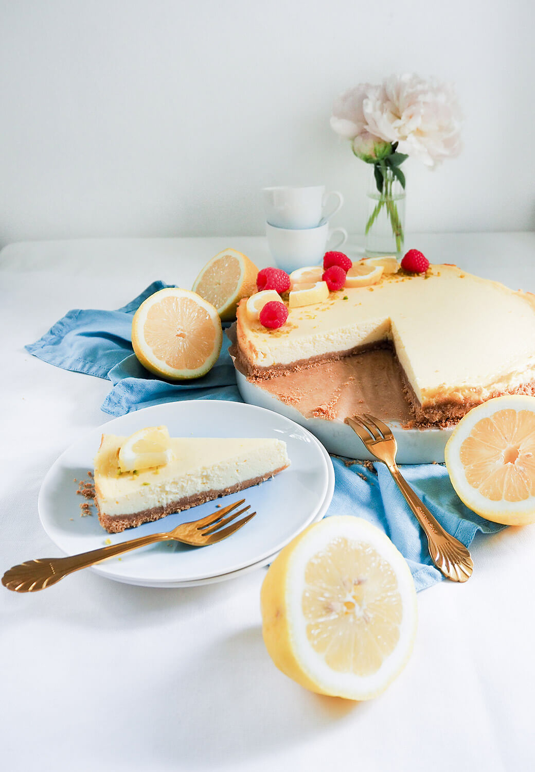 Zitronen-Kefir-Käsekuchen