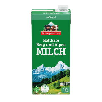 Haltbare Berg- und Alpenmilch, 1 Liter Tetra Slim 3,5 % Fett