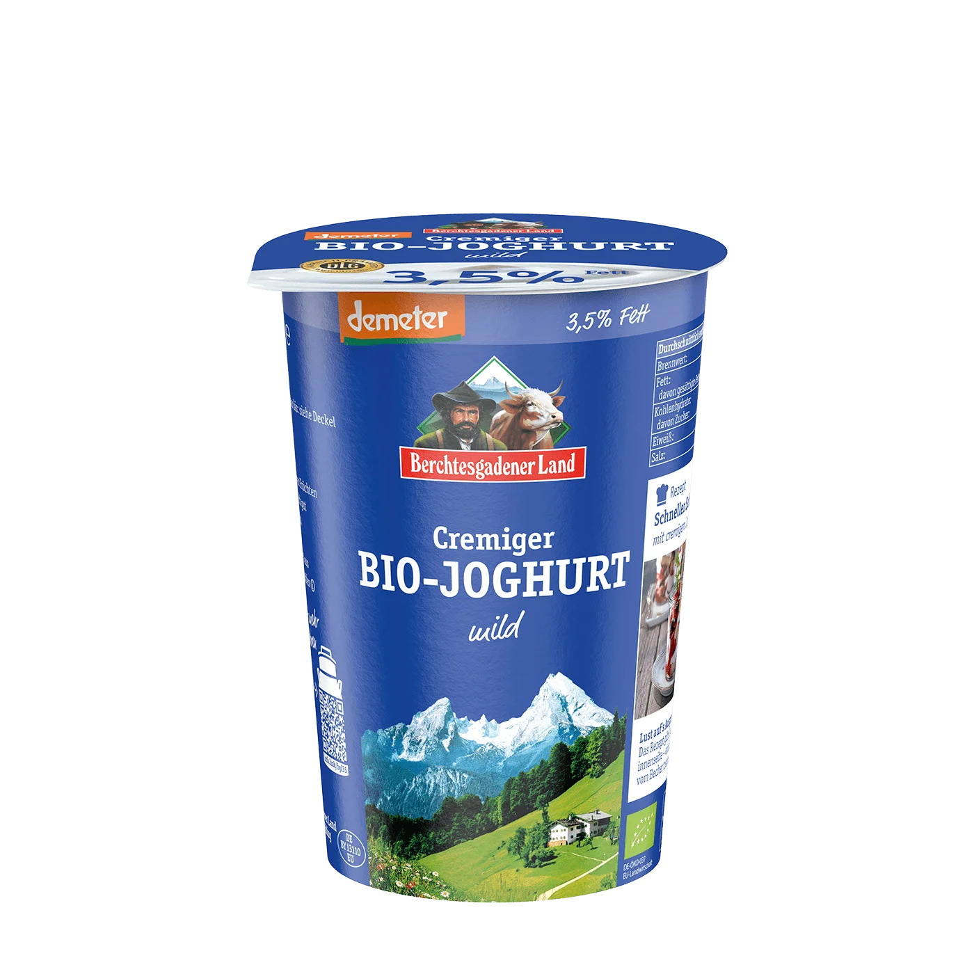Cremiger Bio-Joghurt mild, 500 g Becher 3,5 % Fett