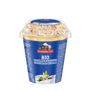 Bio-Frucht & Knusper, 150 g Becher Vanille mit Knuspermüsli