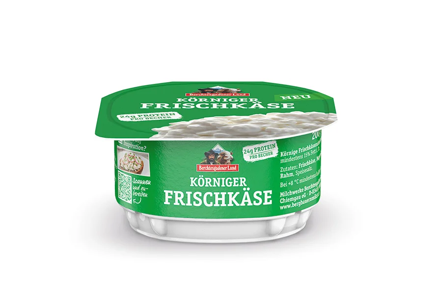 Neu im Sortiment: der Protein-Star Körniger Frischkäse 