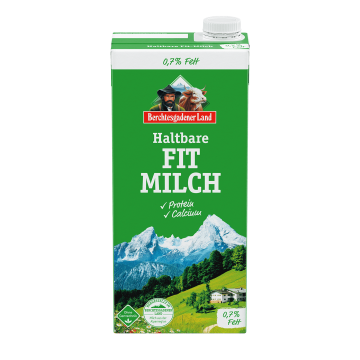 Haltbare Fit-Milch, 1 Liter Tetra Slim 0,7 % Fett