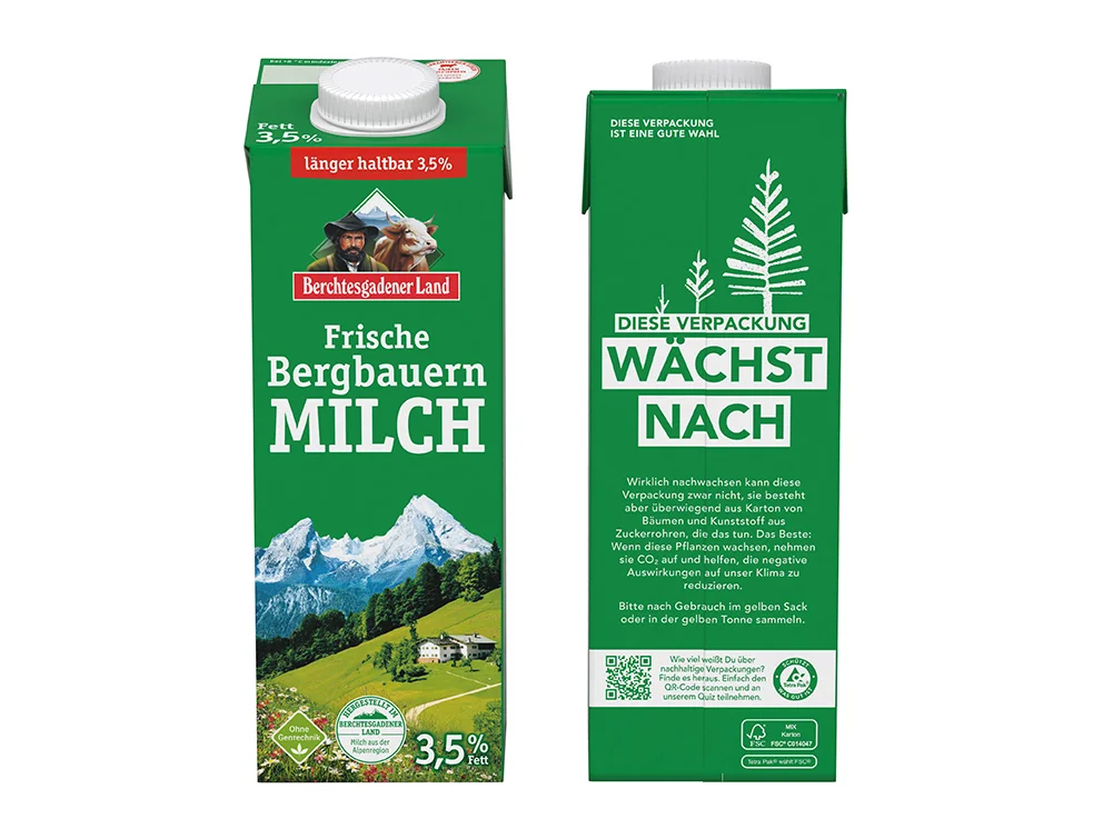 Kommunikationskampagne zu Nachhaltigkeit und Recycling auf der Bergbauern-Milch
