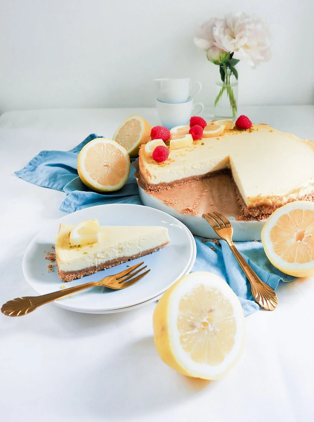 Zitronen-Kefir-Käsekuchen